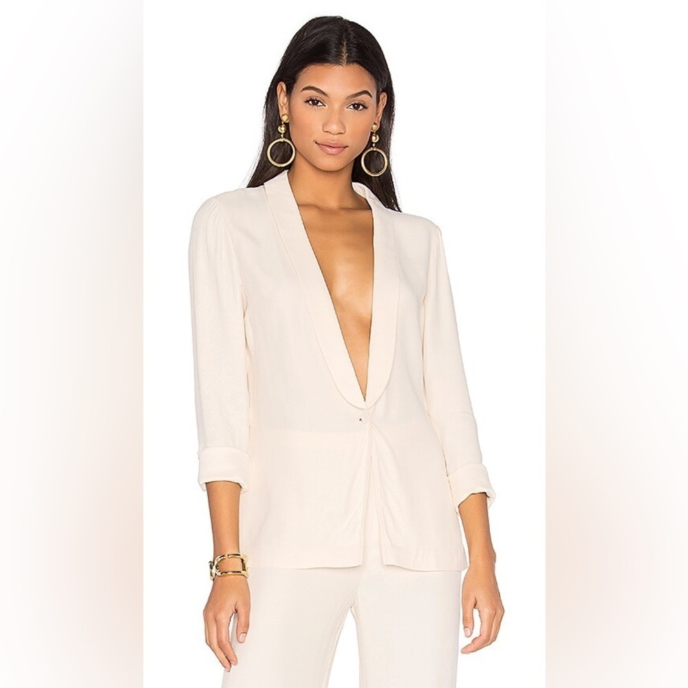 LPA Off White Cream Lightweight Blazer Jacket Size Small S